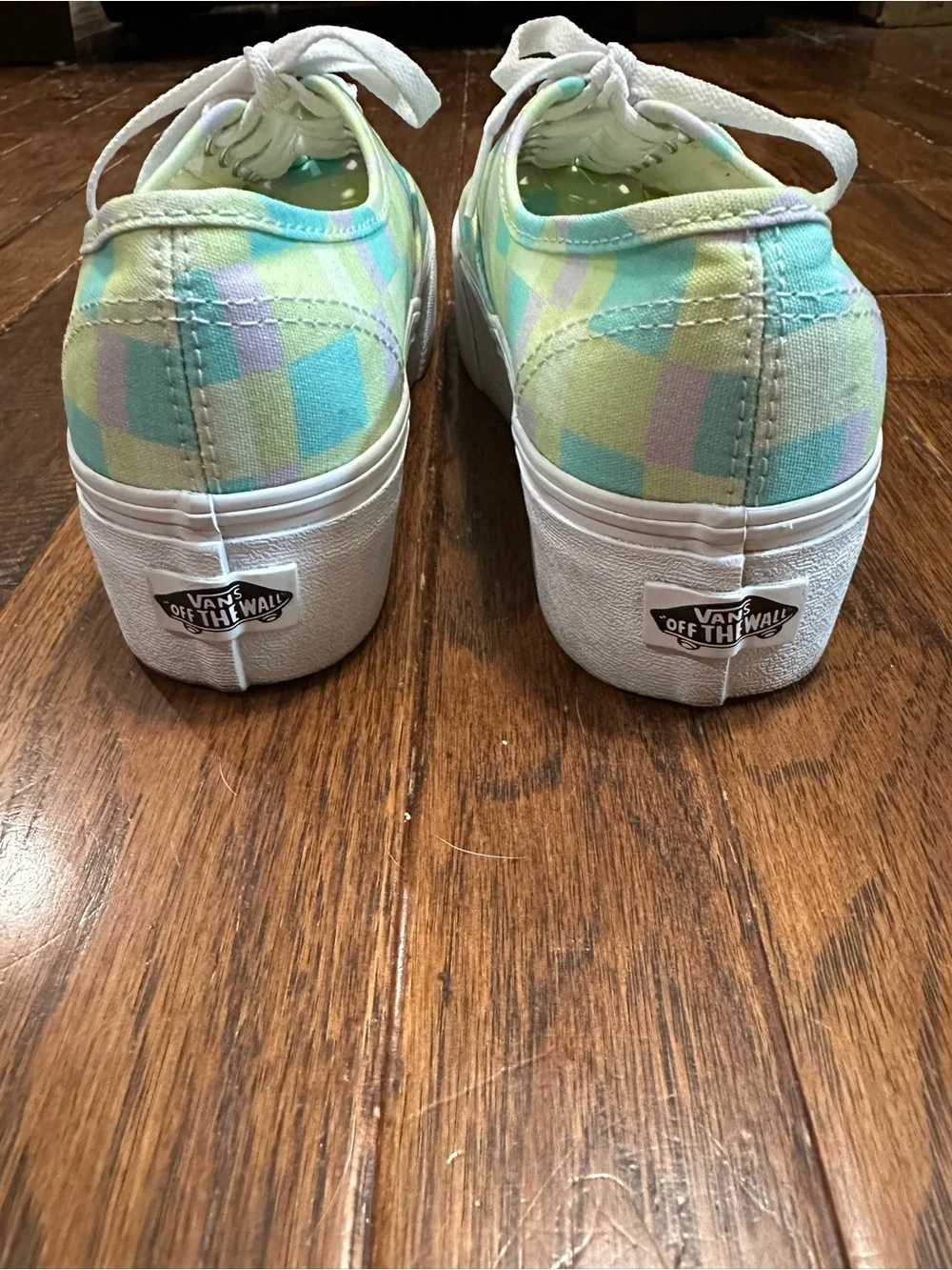 VANS Authentic Platform Shoes Pastel Picnic Multi Canvas Women Size 8